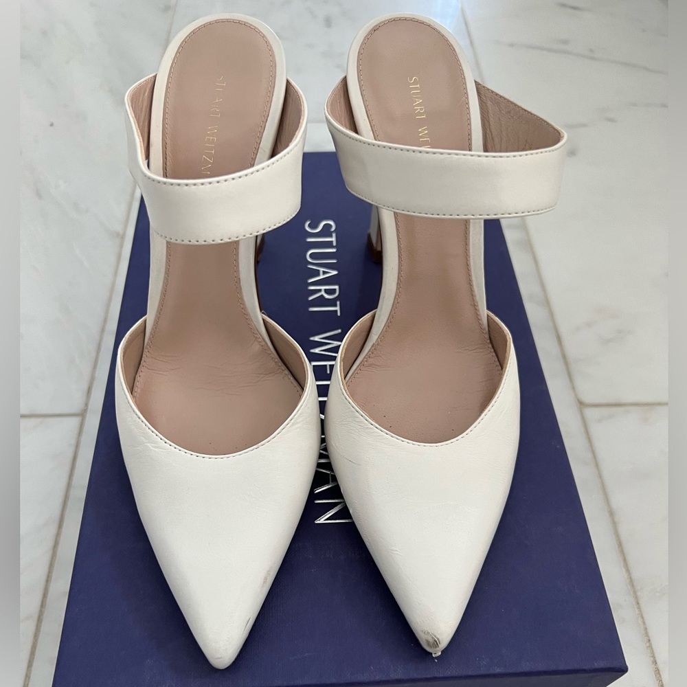 Stuart Weitzman Eventually Leather Mule Pump - image 2